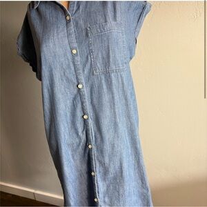 Old Navy Blue Chambray Denim Dress M